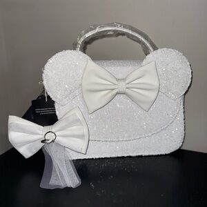 Loungefly Disney Minnie Sequin Wedding Crossbody Bag